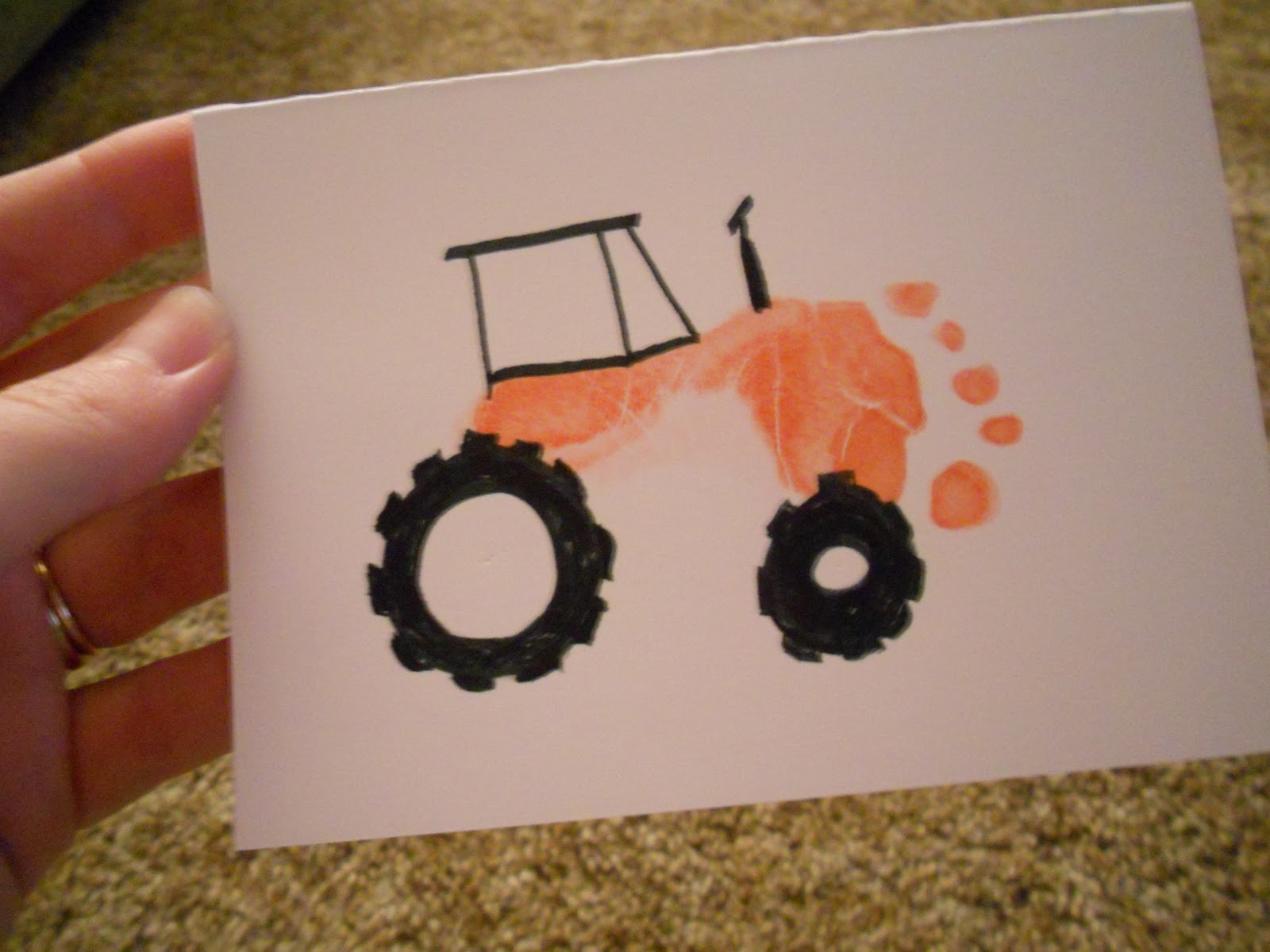 baby footprint father's day card