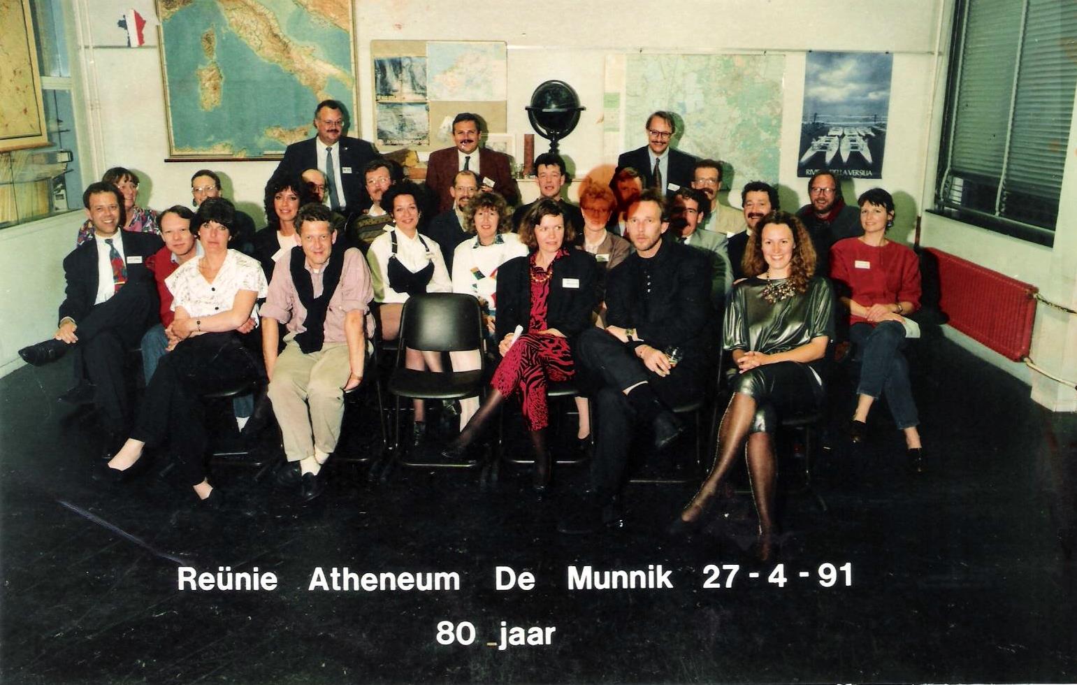 Reünie Atheneum De Munnik in 1991