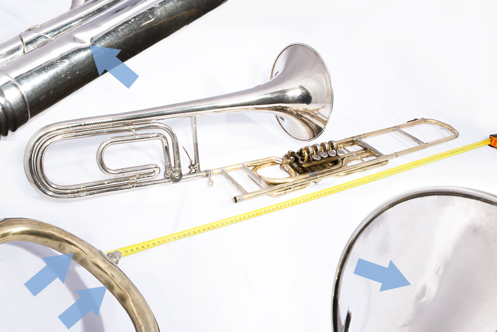 Rare vintage valve trombone by V.F. Cerveny with F trigger (nickel