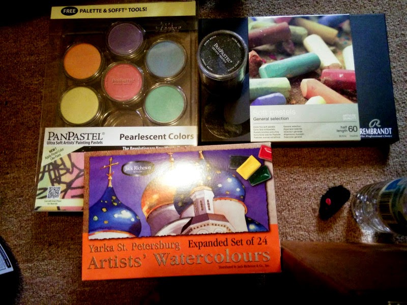 Rob's Art Supply Reviews: Pearlescent Pan Pastels and Mediums