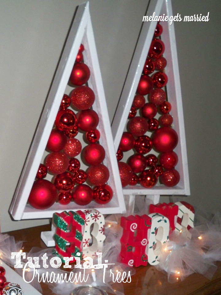 Melanie Gets Married Floating Ornament Christmas Trees Tutorial