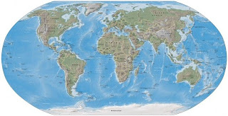 mapa de los continentes de la Tierra