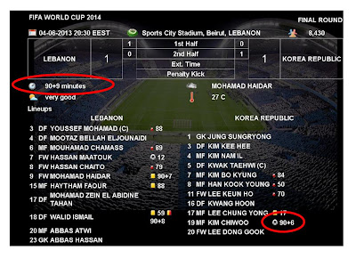 9 Min Addtional Time in Korea Football Game