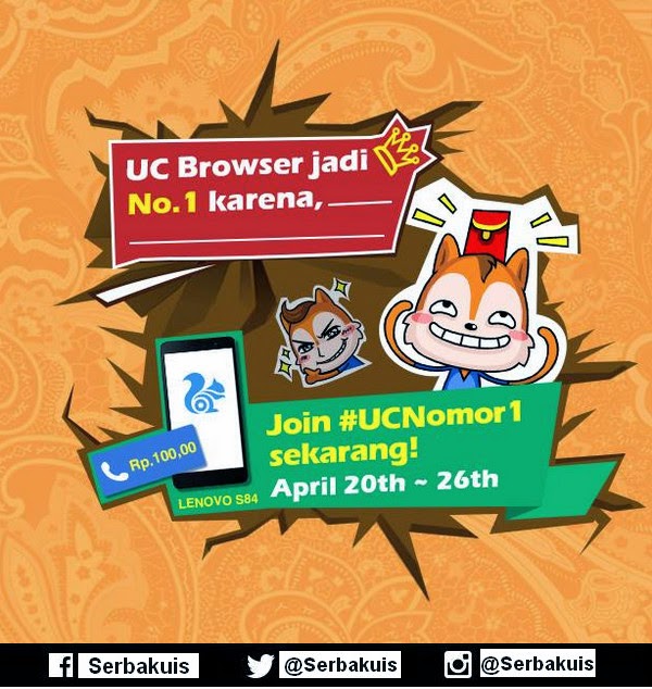 Kuis UC Nomor 1 Berhadiah 2 Lenovo S86 & Pulsa 6 Juta Kuis UC Nomor 1 Berhadiah 2 Lenovo S86 & Pulsa 6 Juta