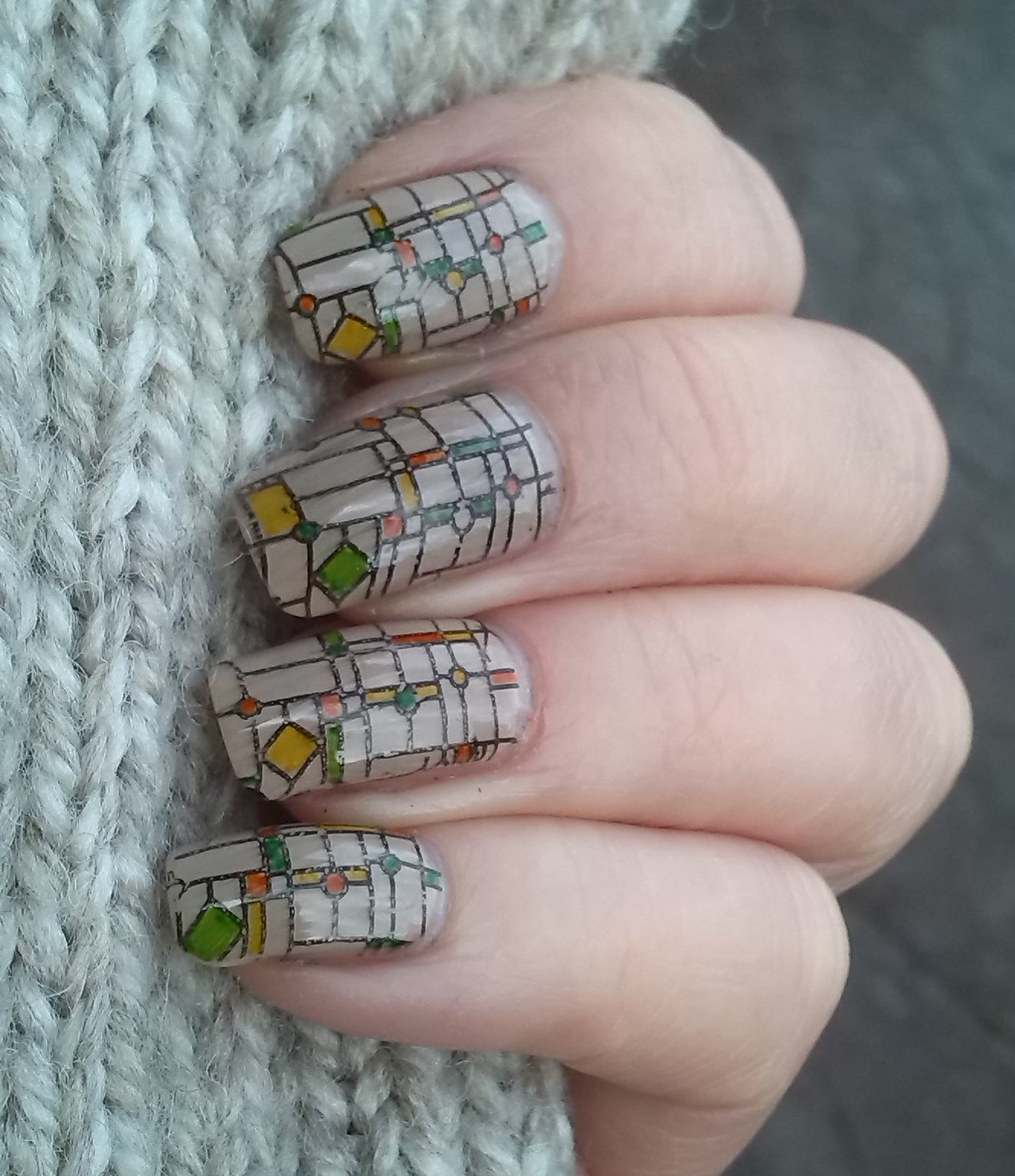 Stained glass nails with EDM 03
