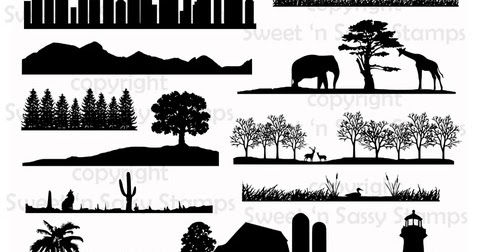 Golden Inkspirations: Landscape Silhouettes