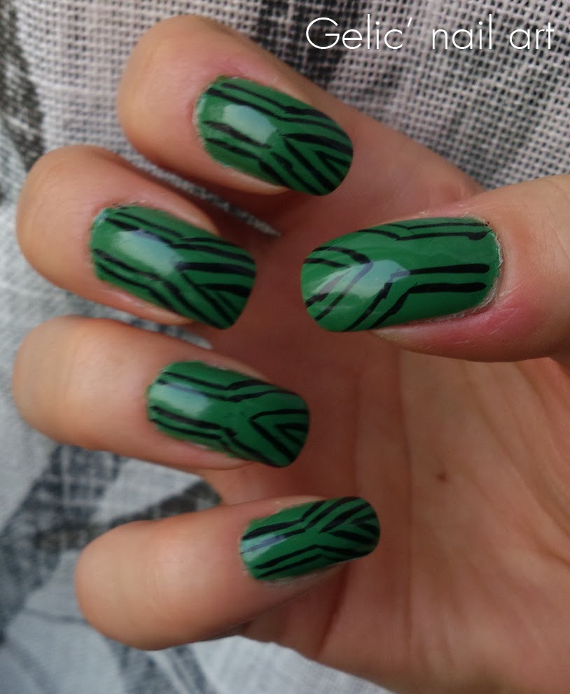 Gelic' nail art South African tribal nail art
