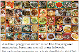 Kekayaan Kuliner Indonesia dalam Foto-foto Lucu dan Menarik