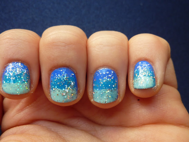 blue ombre nails summer easy