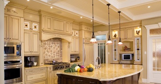 DISENO DE COCINA ESTILO TOSCANA - COCINAS Y BAÑOS: REPOSTEROS ENCIMERAS