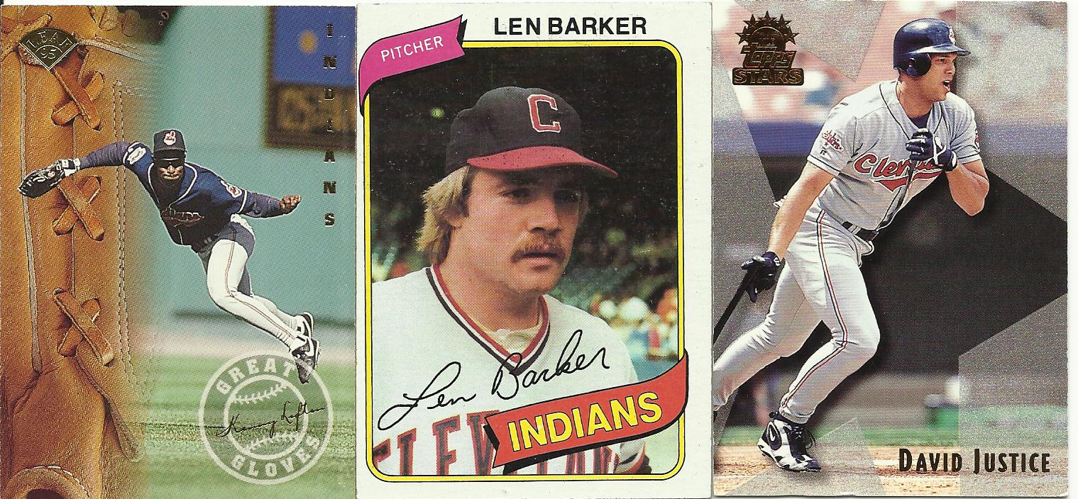 Cleveland Baseball Cards a STACK of cards from BackStopcards