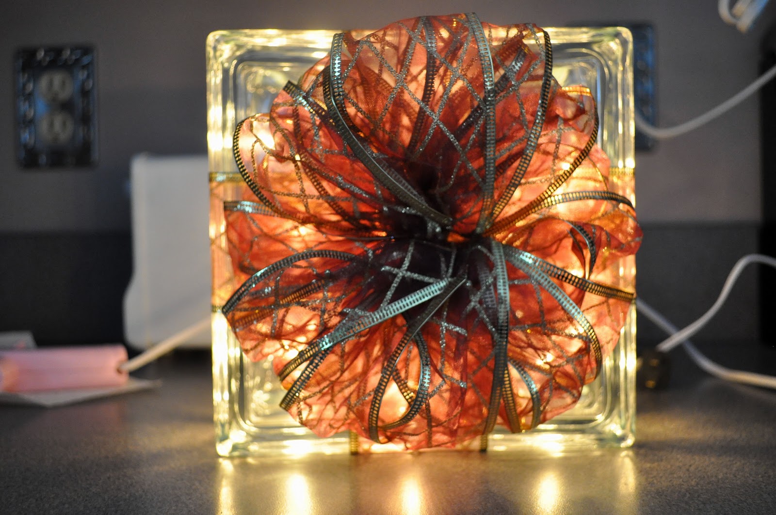 Jaime's DIY projects Glass block Christmas presents