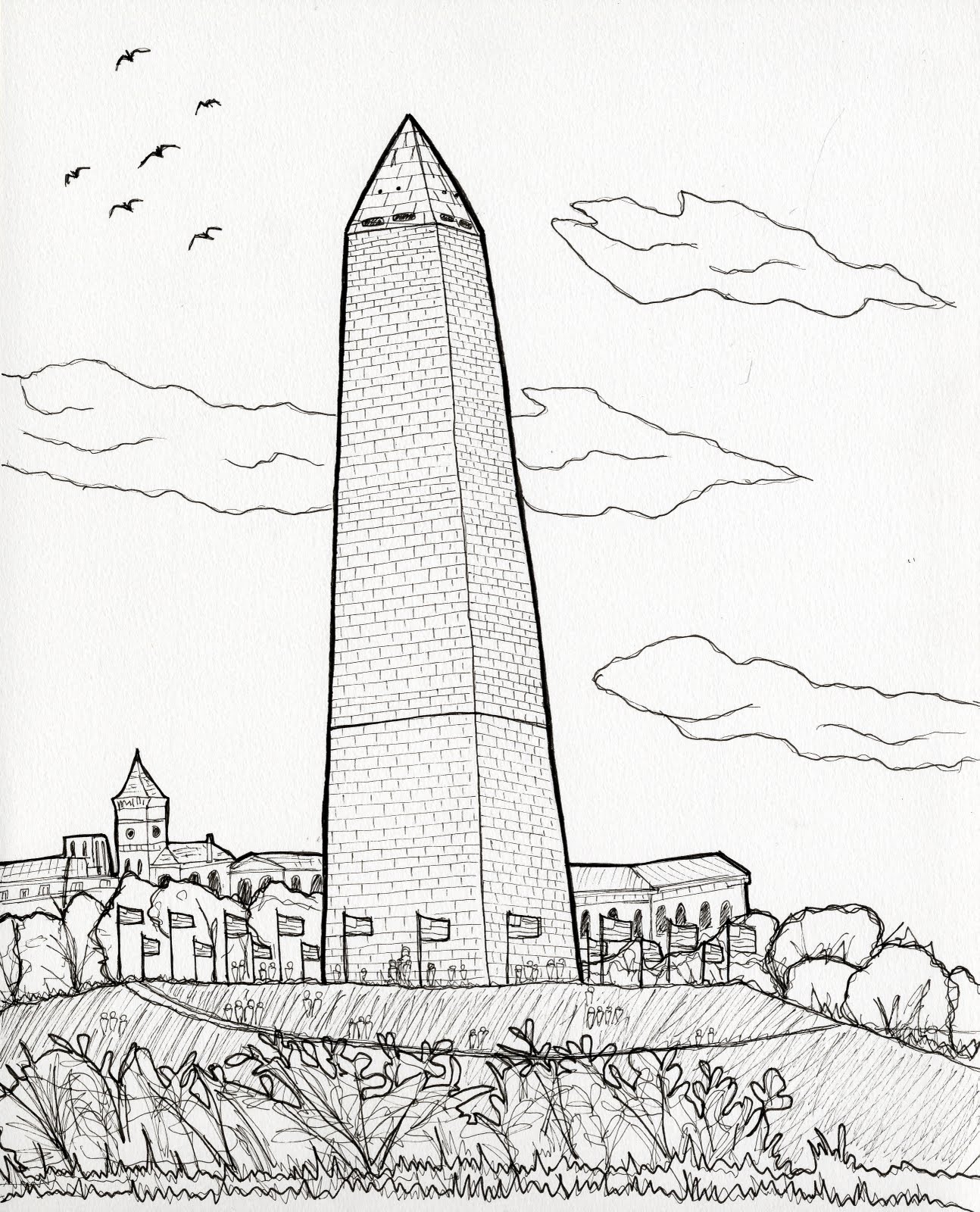 Drawing the Washington Monument