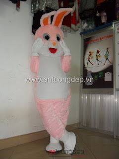 may bán thú rối mascot thỏ ngọc