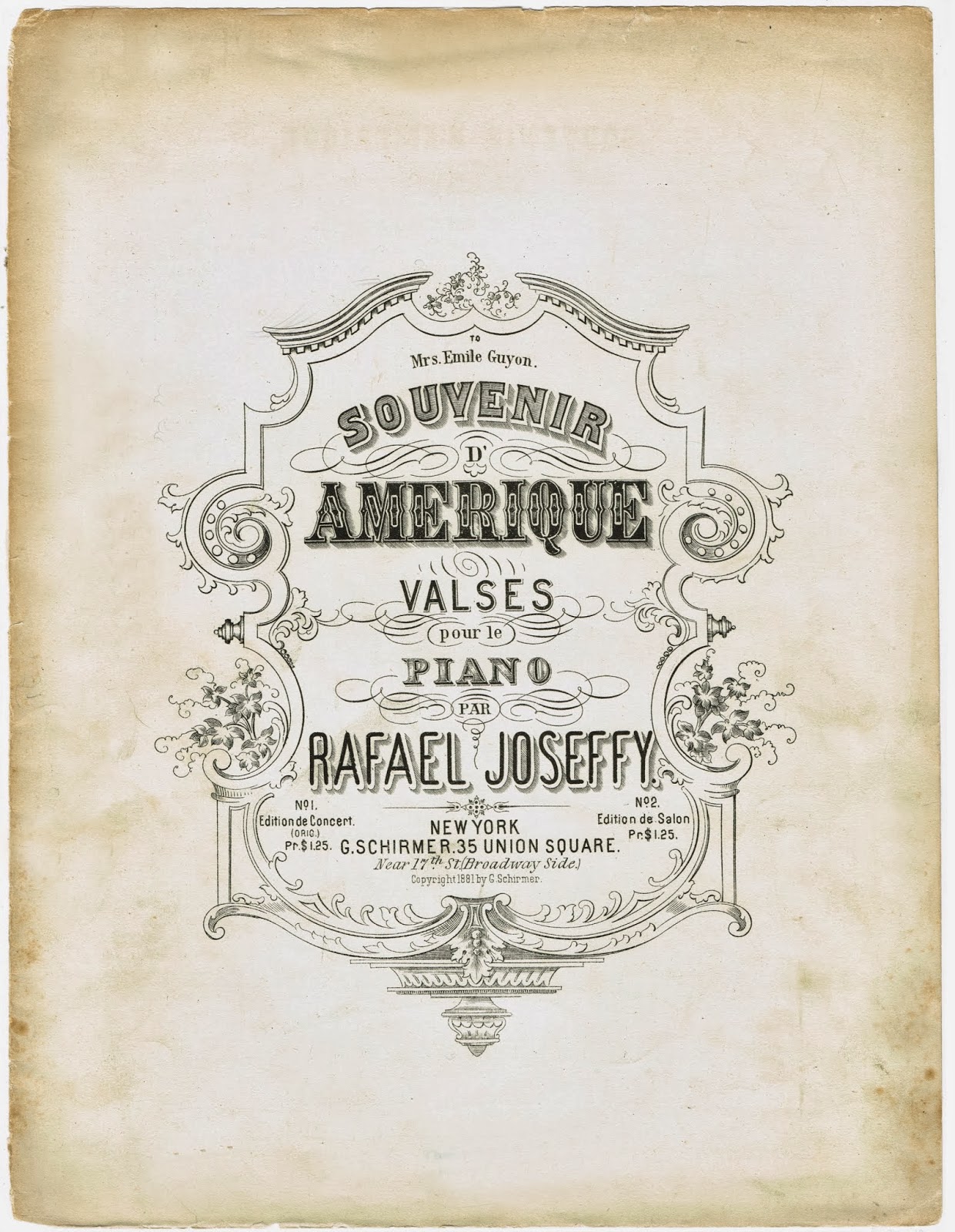 Fancy Scrolled Frame from Sheet Music Knick of Time