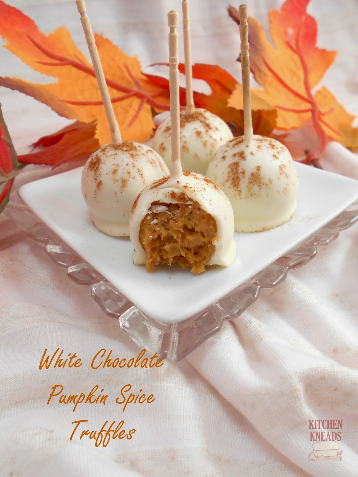 White Chocolate Pumpkin Spice Truffles