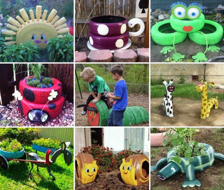 Ideas & Products Teacup Tyre Planters