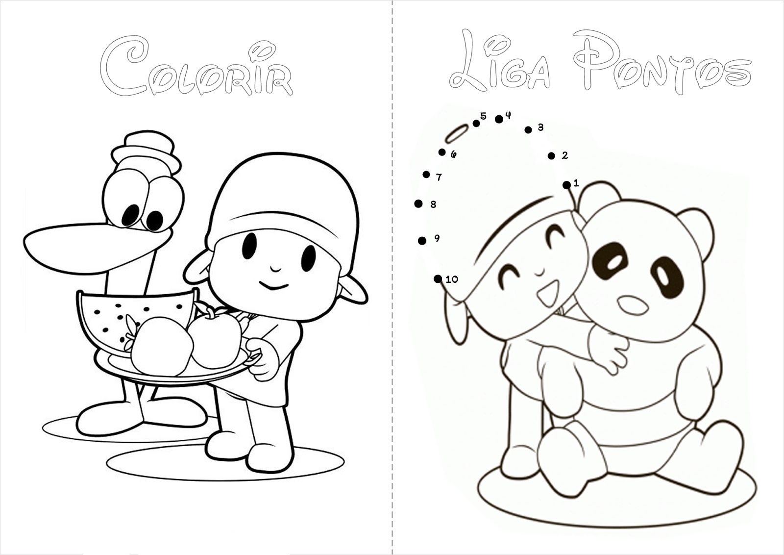 Aprende Brincando: Colorir desenhos do Pocoyo