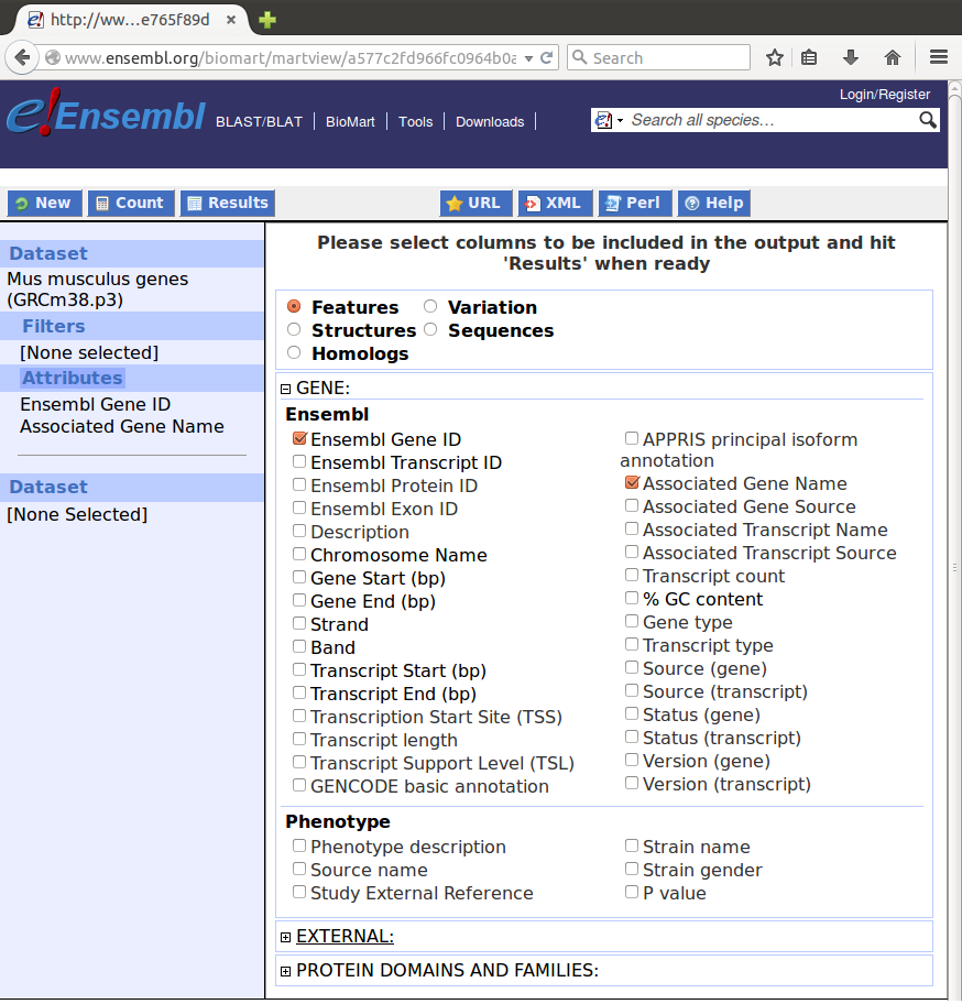 Interspecies gene name conversion