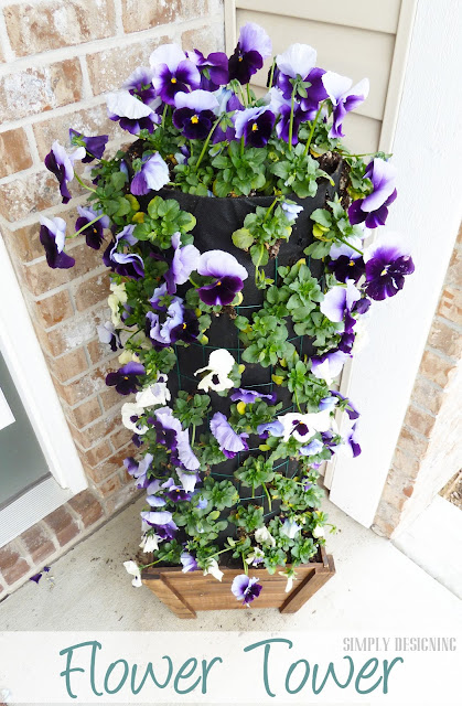DIY Flower Tower, Simply Designing for The Home Depot #digin #heartoutdoors #spring #sponsored
