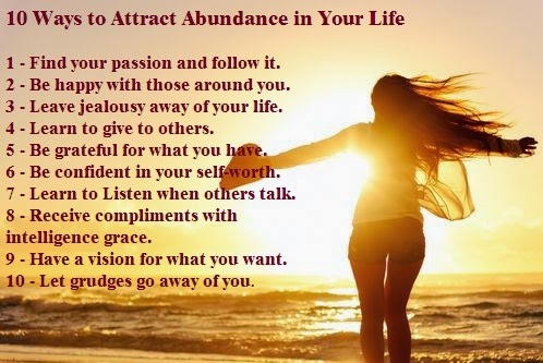 10 Ways to Attract Abundance in Your Life | Quotes and Sayings