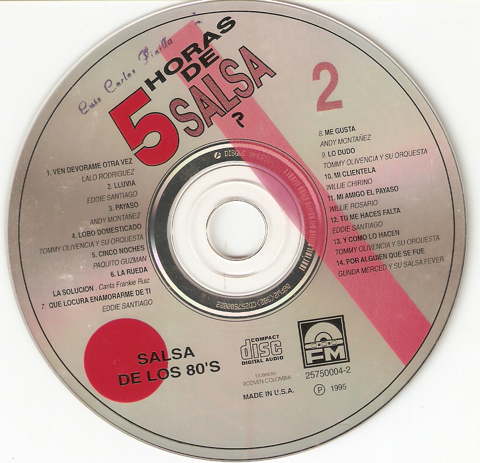 MELODIAS DE COLOMBIA CINCO HORAS DE SALSA CD. 02 (SALSA DE LOS 80´S)