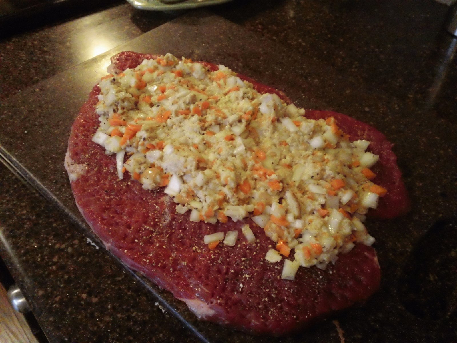 Our Treasured Home Dutch Oven Stuffed Steak