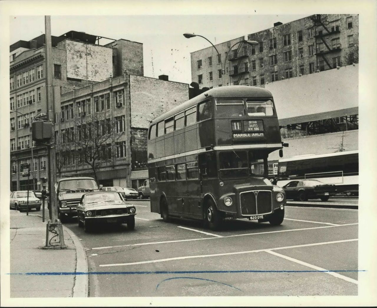 A London bus in an American city. Early 1970s ~