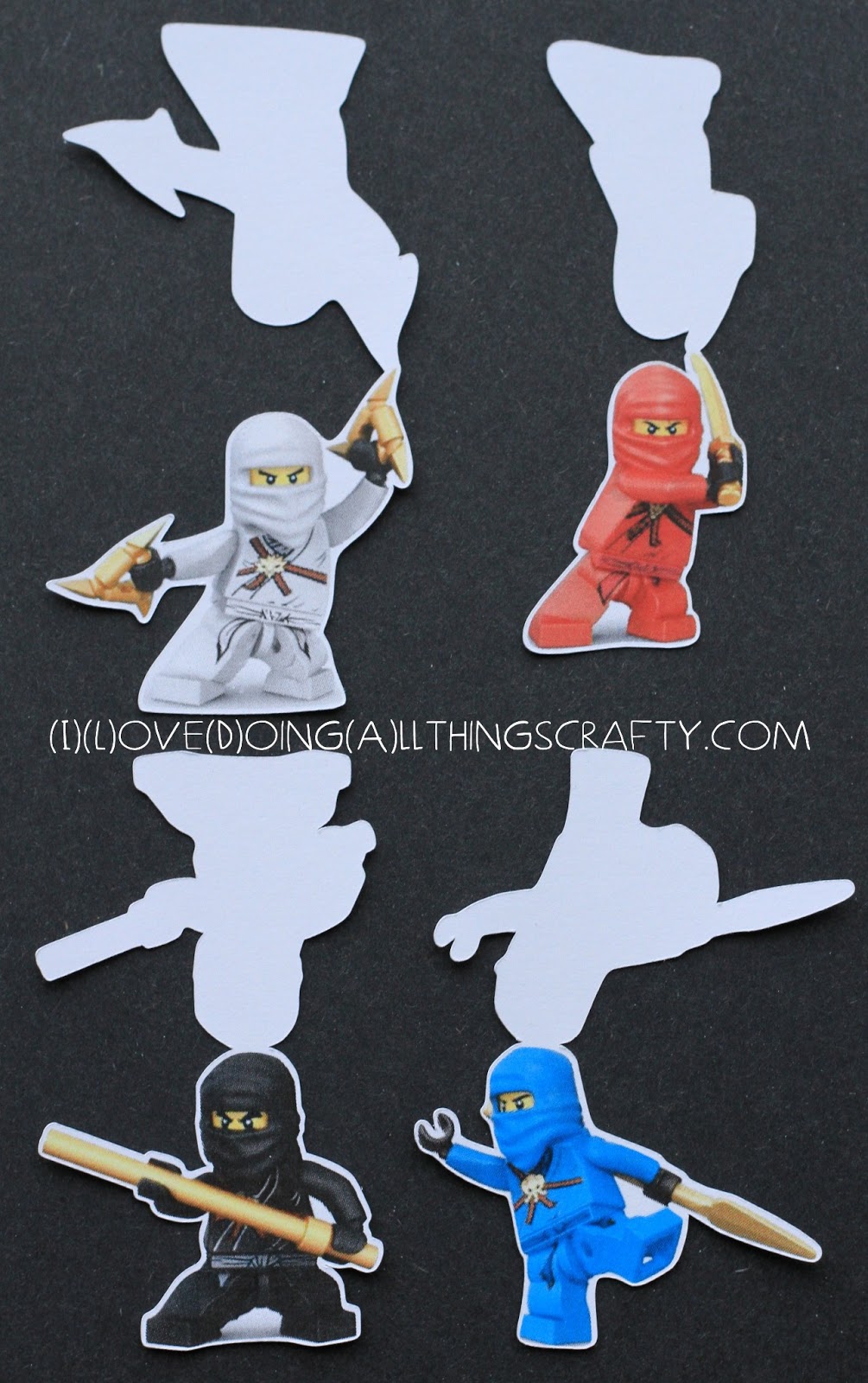 I Love Doing All Things Crafty Ninjago Cupcake Toppers Free Print and Cut Silhouette File