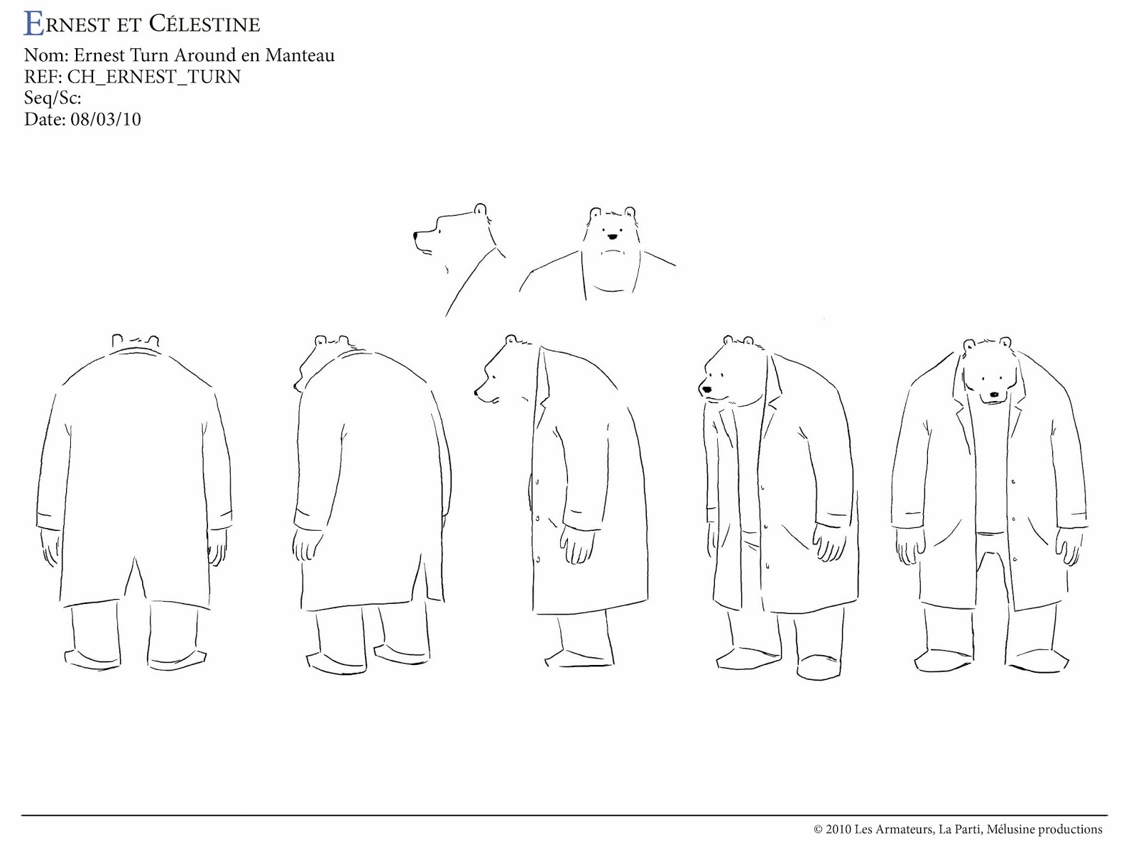Living Lines Library Ernest et Célestine (2012) Character Design