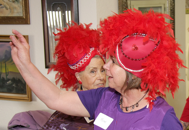 Carla's blog: Red Hatters Create Red Bra Hats