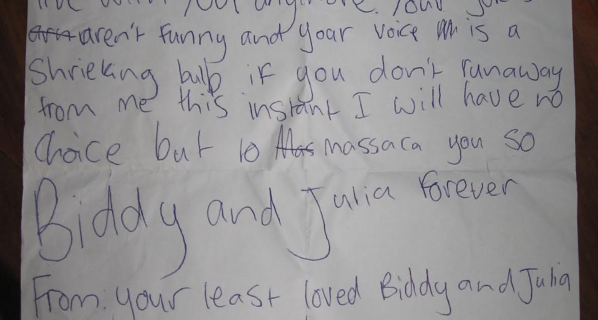 Funny hate letters picture