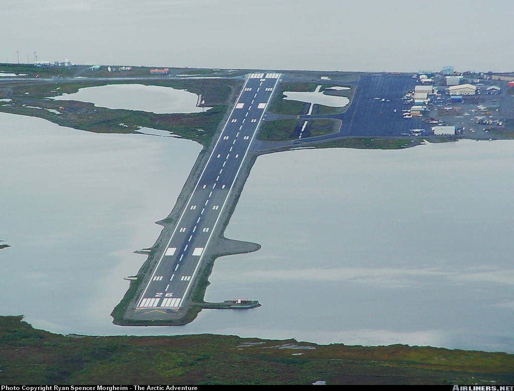 Ultima Thule Kotzebue, Alaska a mark in the Northwest Passage with a