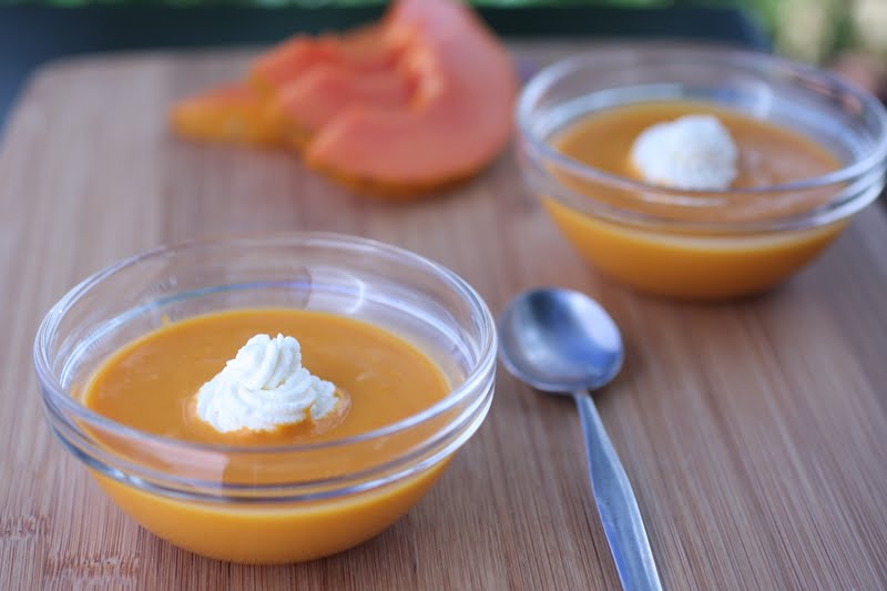 in the Hopeful Kitchen Papaya pudding