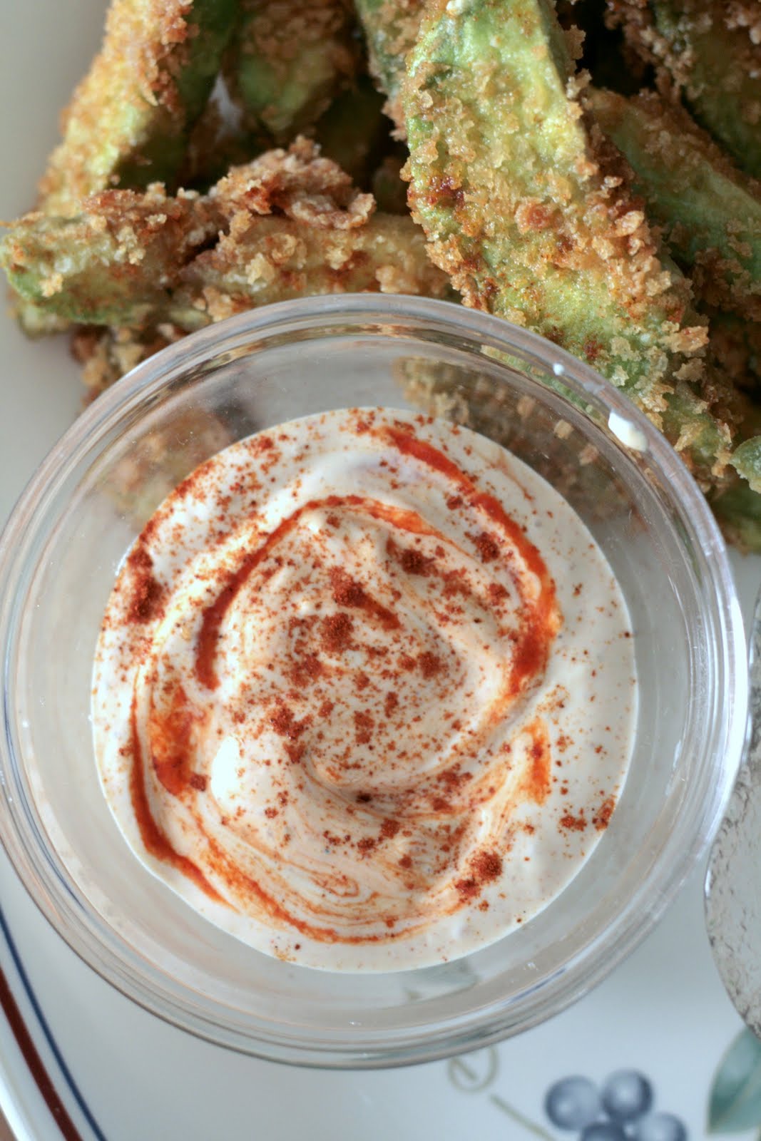 Indigo Scones: Avocado Fries with Spicy Dipping Sauce and BBQ Sour ...