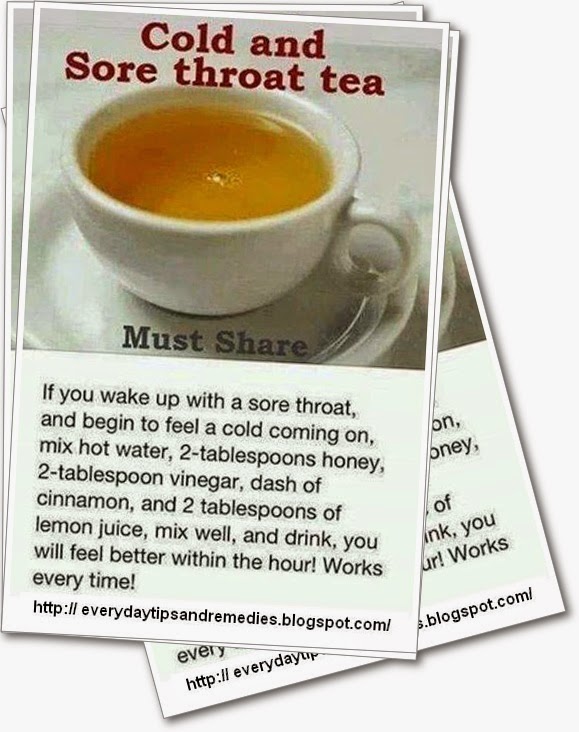 Tips And Remedies Cold And Sore Throat Tea
