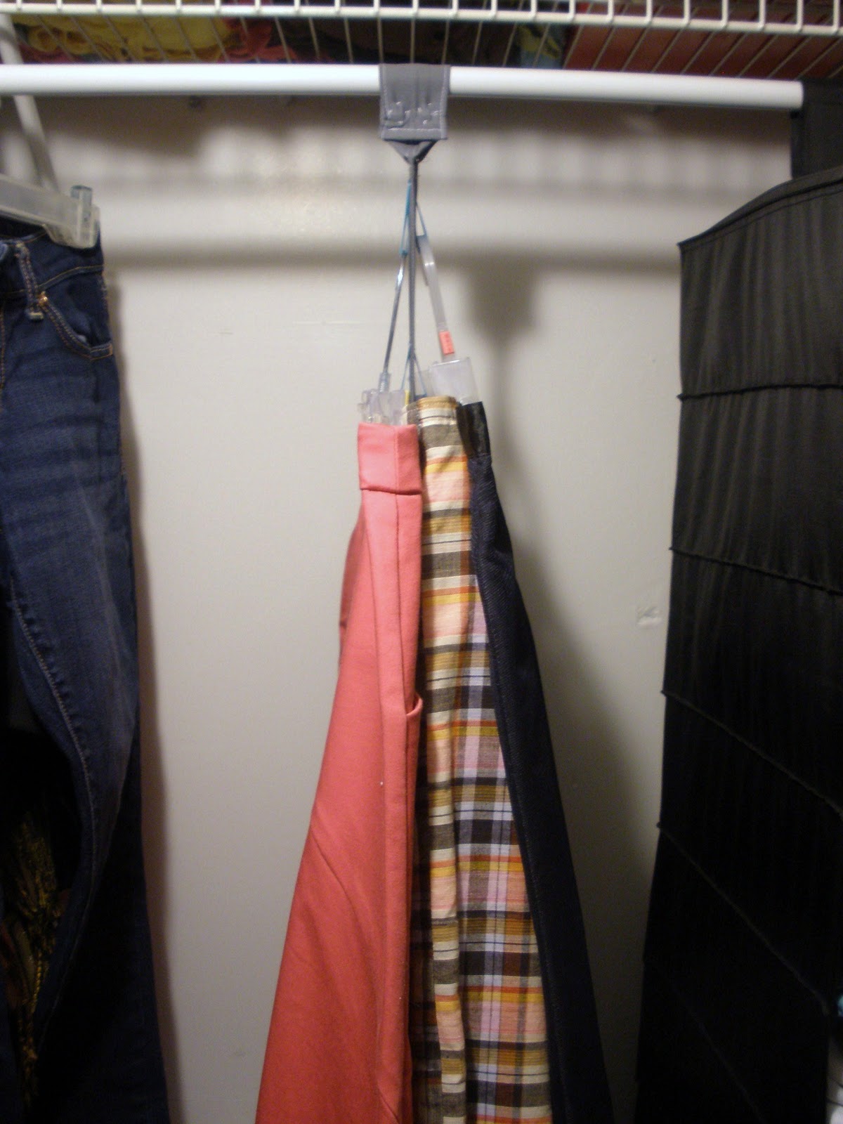 handmade by stacy vaughn closet organization project skirt hanger