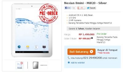 Harga Nexian Tablet Murah