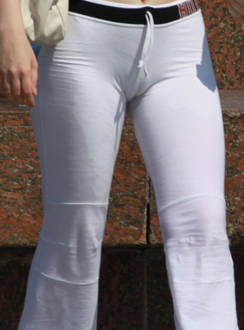Bondage pants white