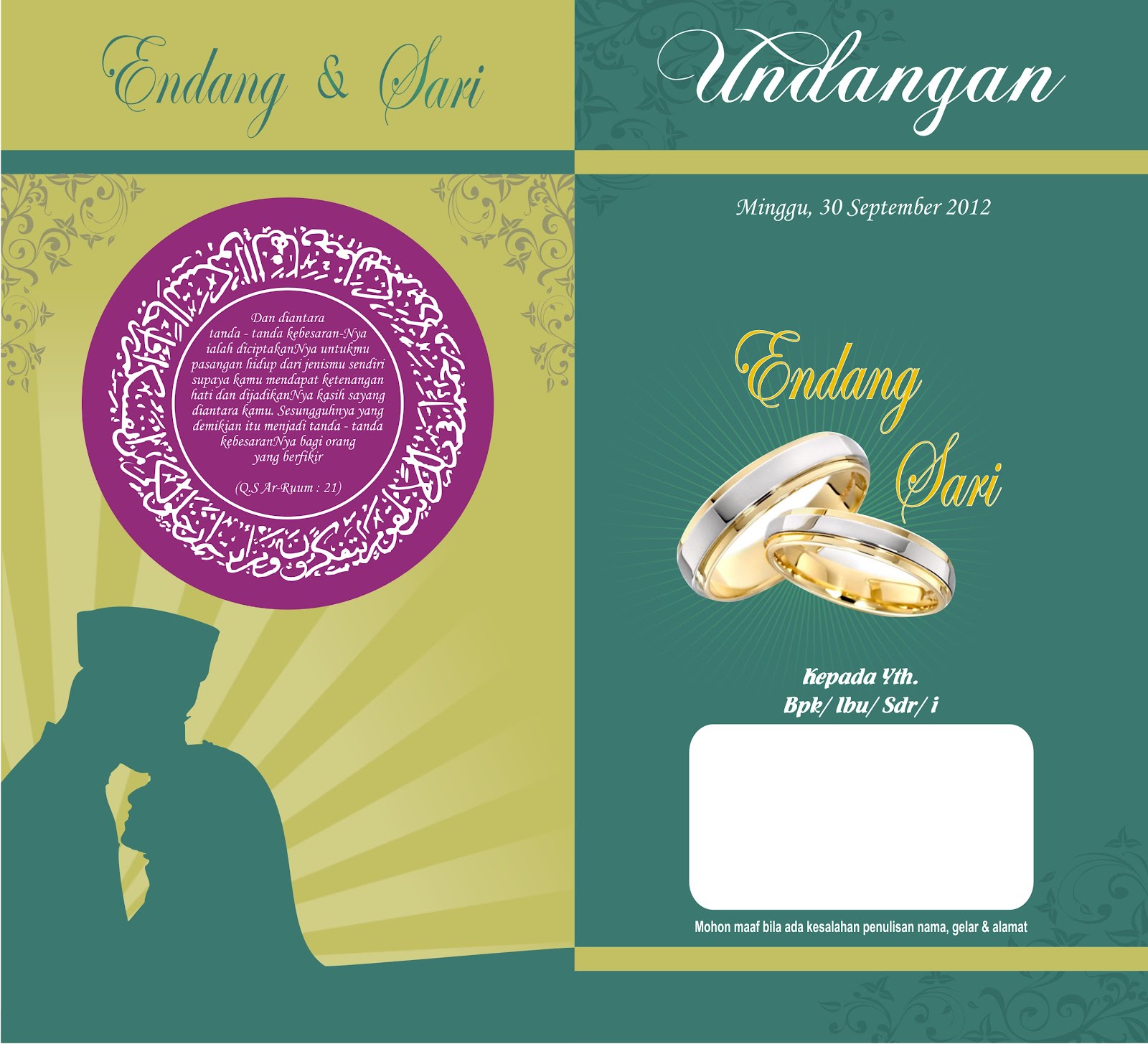 Desain Kartu Undangan Islami | contoh desain undangan Desain Kartu Undangan Islami | contoh desain undangan