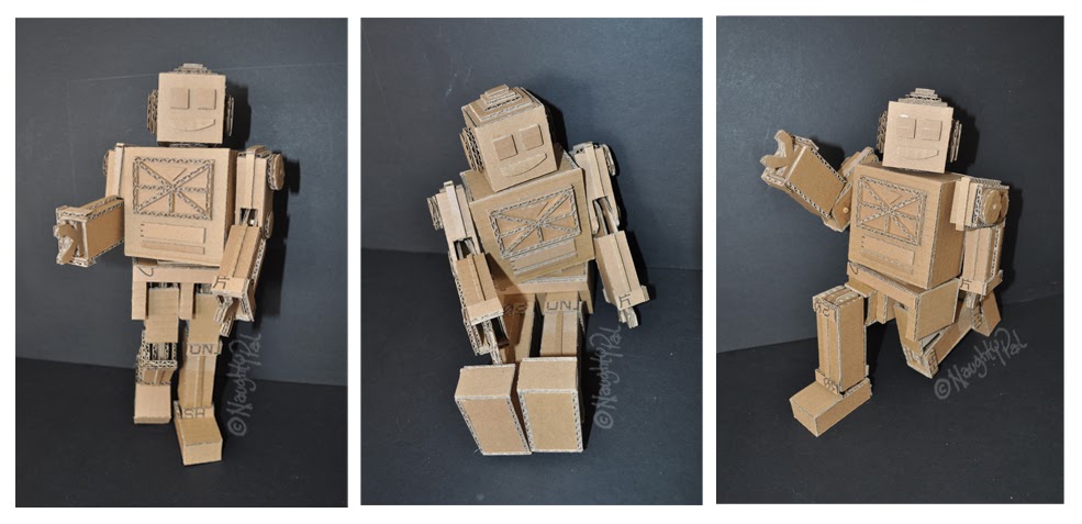 robot crafts cardboard robots moving parts mechanisms pal naughty head legs