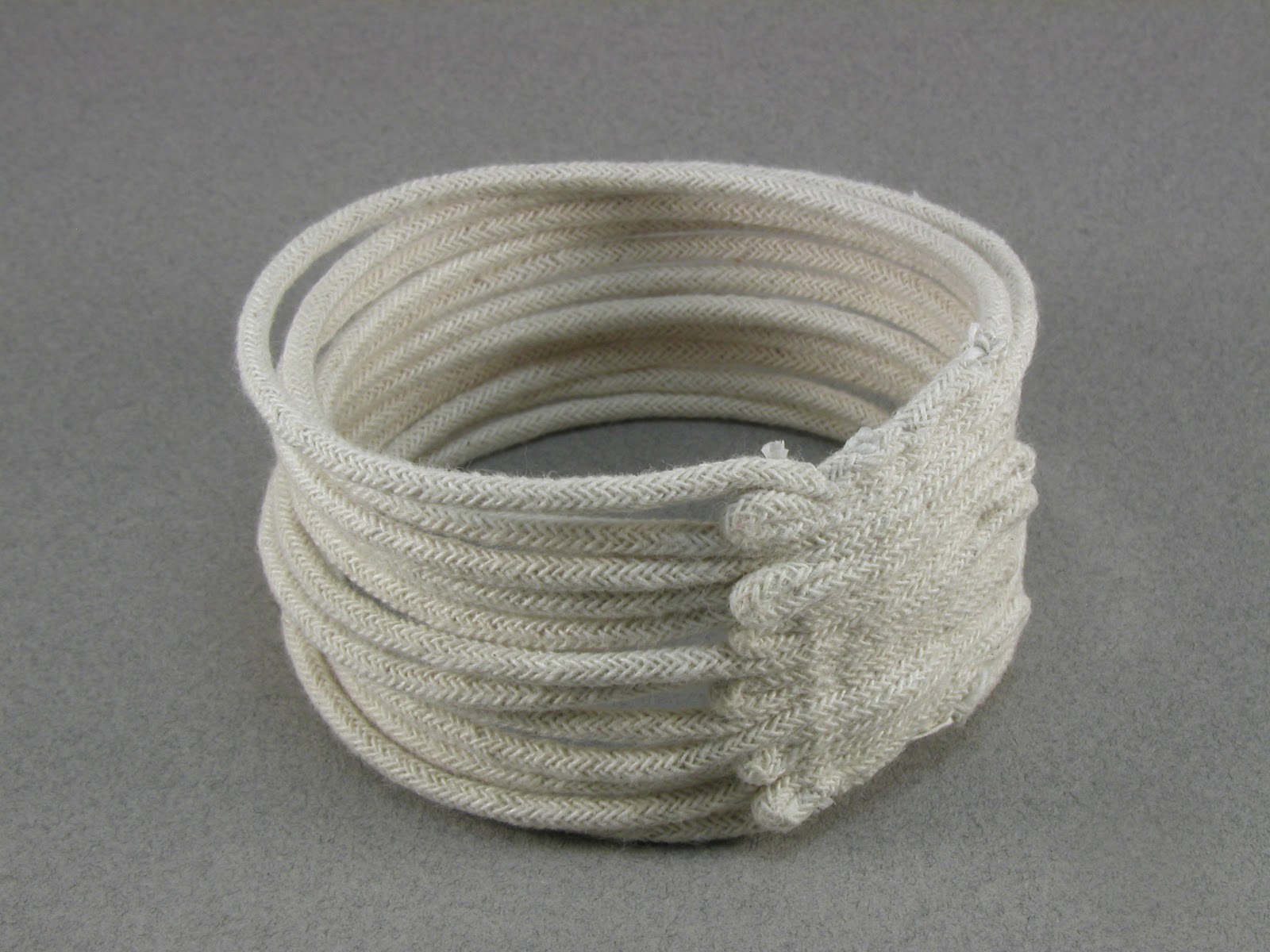 Knots and fiber bracelets white twelve string cotton bracelet 1179