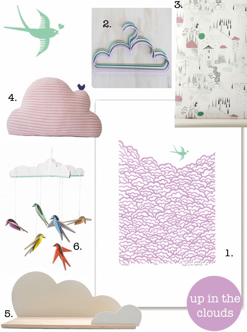 Up In The Clouds Nursery Decor Inspired By Pastel Colours Clouds