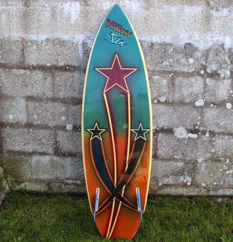 vintage surfboard collector UK Vitamin Sea twin fin by Tad Ciastula