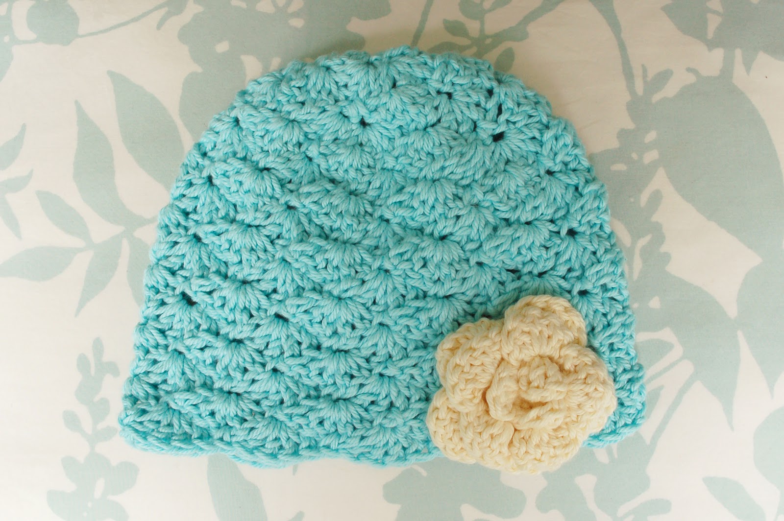 Alli Crafts Free Pattern Lacy Shells Hat 6 Months