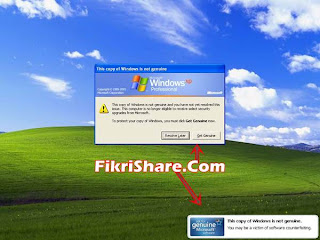 cara menghilangkan Windows XP not genuine