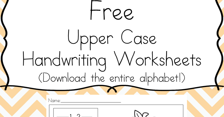 Classroom Freebies Too: Free Printable Handwriting Worksheets