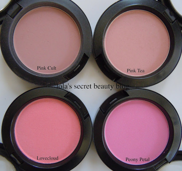 lola's secret beauty blog MAC Blushes Pink Cult, Pink Tea, Lovecloud