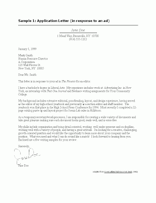 How to write an application letter for admission