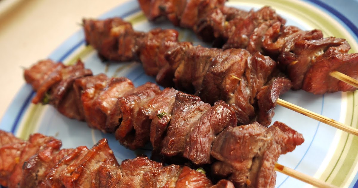 Something Blue Kitchen Teriyaki Steak Kabobs